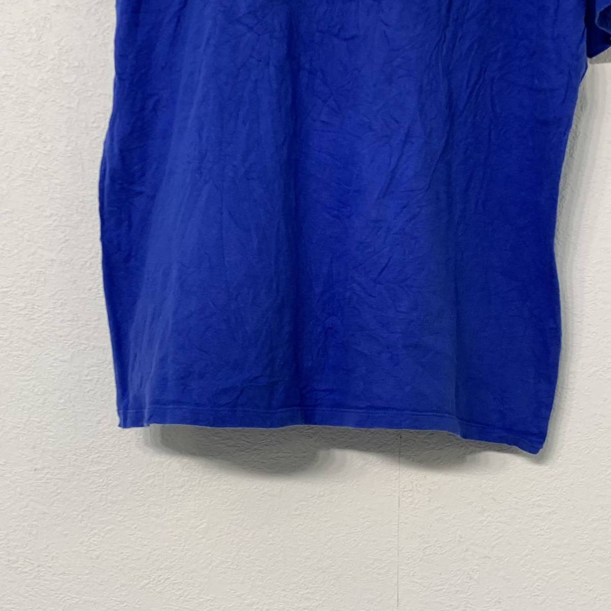 NIKE 半袖 ロゴ プリント Tシャツ XL ブルー ホワイト 胸元 シンプル スポーツ ユニセックス 古着卸 アメリカ仕入 a508-5487_画像6