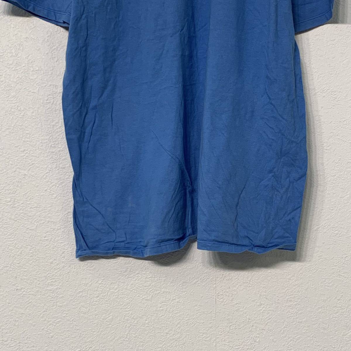NIKE 半袖ロゴプリントTシャツ L ブルー ホワイト ナイキ シンプル スポーツ ユニセックス 古着卸 アメリカ仕入 a508-5567_画像3