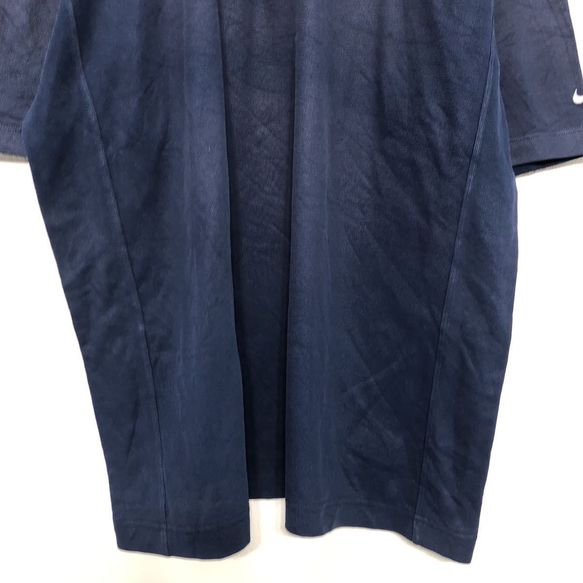 NIKE GOLF 半袖 ロゴ ポロシャツ XL ネイビー ナイキゴルフ スポーツ 古着卸 アメリカ仕入 a508-5662の画像3