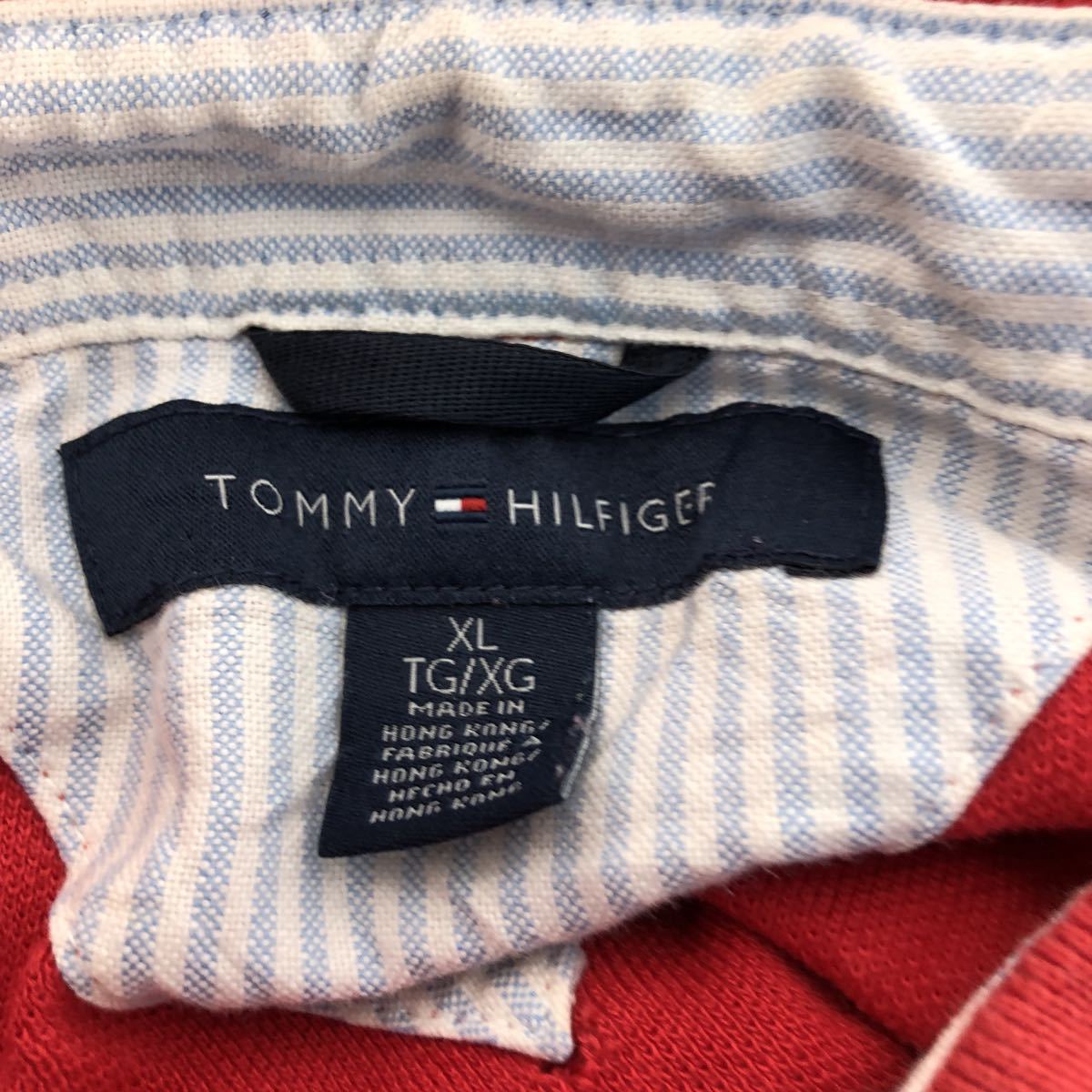 TOMMY HILFIGER 半袖 ロゴ ポロシャツ XL ピンク トミーヒルフィガー ビッグサイズ 古着卸 アメリカ仕入 a508-5659_画像9