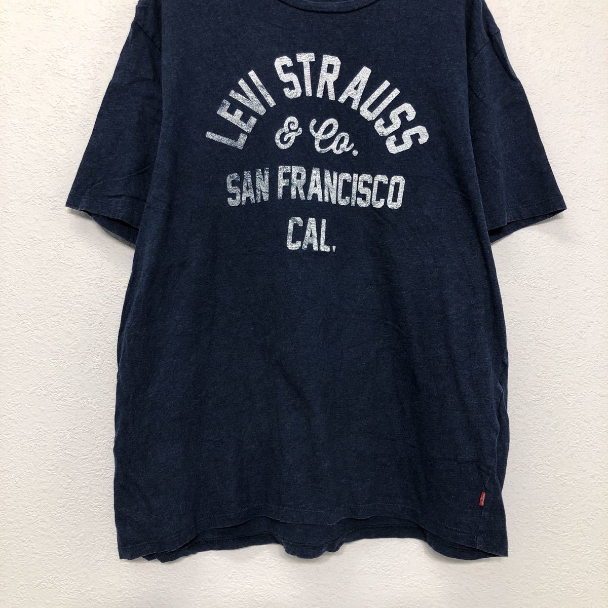 LEVI'S 半袖 プリントTシャツ XL ブルー ホワイト リーバイス LEVI STR AUSS &Co. 古着卸 アメリカ仕入 a508-5603_画像3