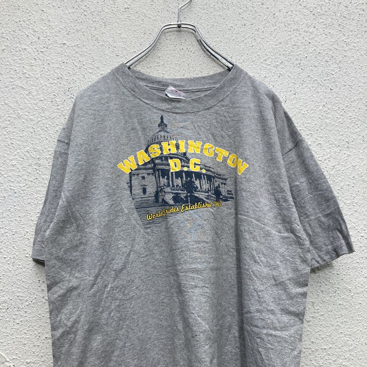 anvil 半袖 プリントTシャツ Lサイズ アンビル ワシントンDC 灰色 グレー 古着卸 アメリカ仕入 a508-5682_画像2