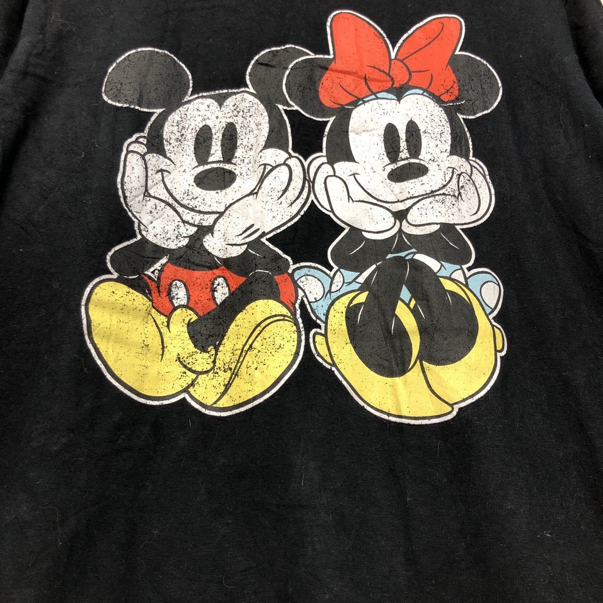 Disney 半袖 キャラクター Tシャツ XL ブラック ホワイト イエロー ディズニー キッズ ミッキー ミニー 古着卸 アメリカ仕入 a508-5758_画像5
