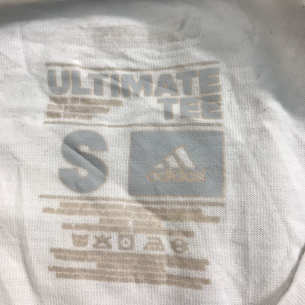 adidas 半袖 プリント Tシャツ S ホワイト アディダス サッカー スポーツ 古着卸 アメリカ仕入 a508-5712_画像9