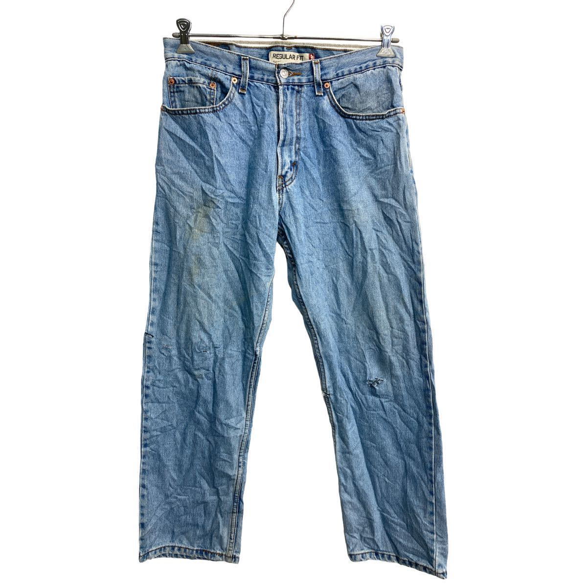 Levi's 505 デニムパンツ W34 リーバイス レギュラーフィット ライトブルー 古着卸 アメリカ仕入 2308-788_画像1