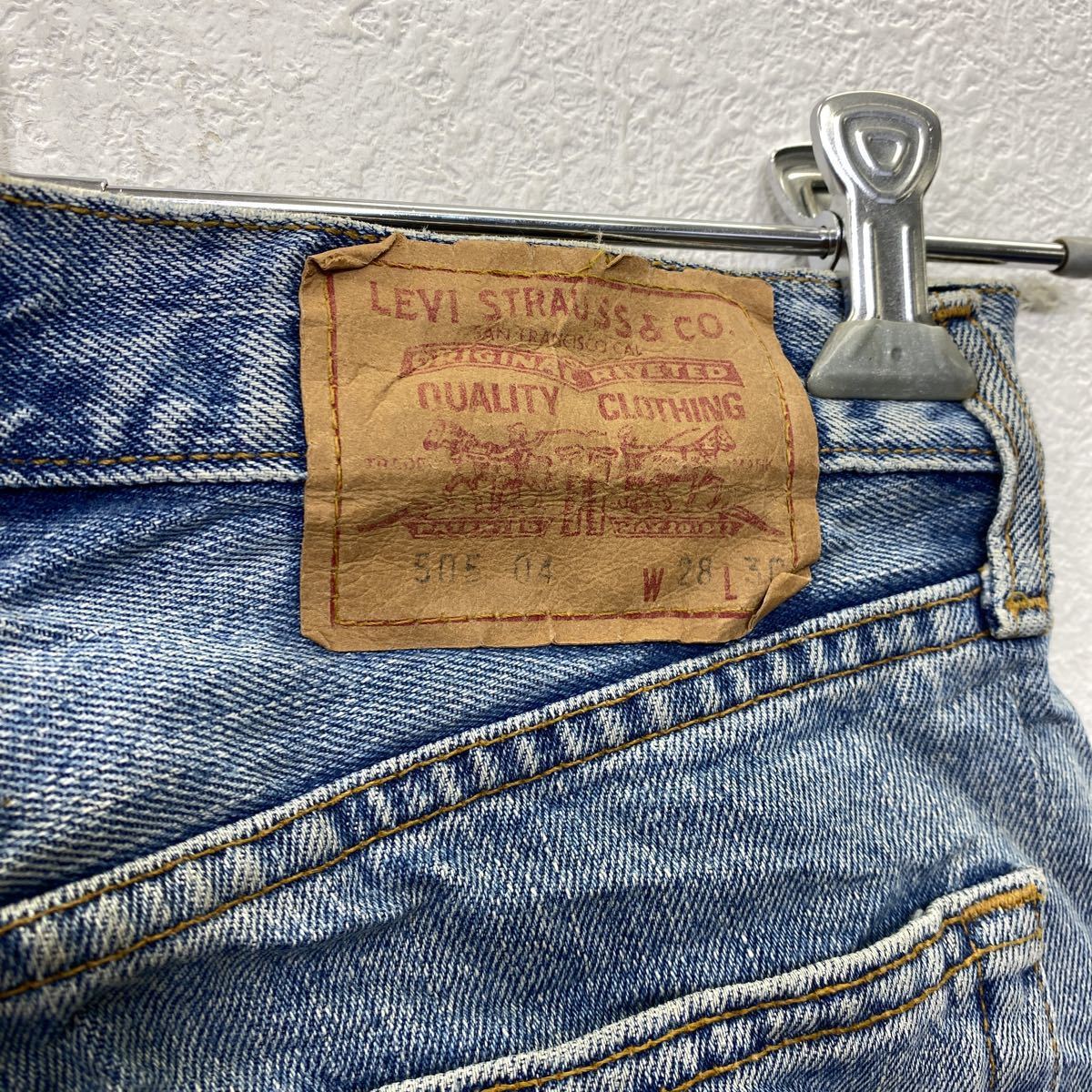 Levi's 505 デニムパンツ W28 リーバイス ユーロリーバイス スペイン製 90s インディゴブルー 古着卸 アメリカ仕入 2308-819_画像7