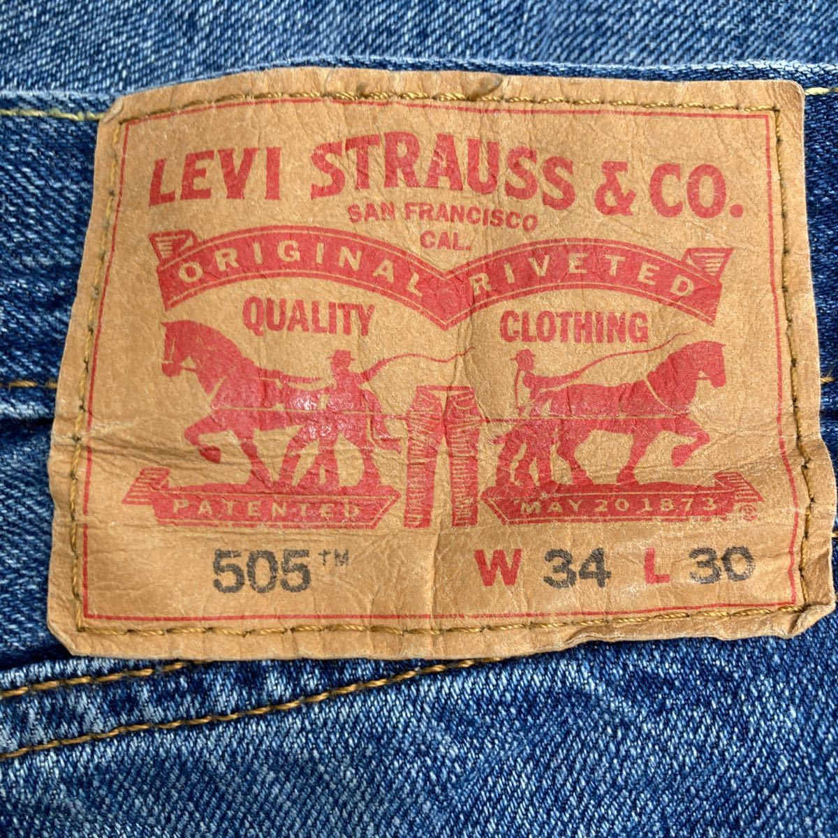 Levi's 505 デニムパンツ W34 リーバイス レギュラーフィット インディゴ 古着卸 アメリカ仕入 2308-1067_画像9