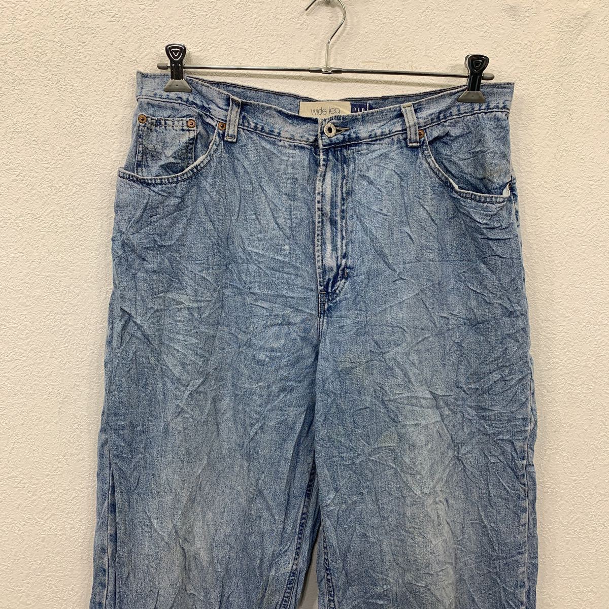 GAP デニムパンツ W34 ライトブルー ワイドレグ 古着卸 アメリカ仕入 2308-1508_画像2