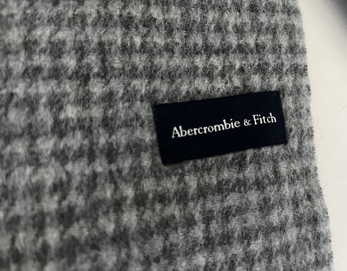 【送料無料 】新品 Abercrombie ＆ Fitch アバクロ◆ウール混 マフラー ストール 男女兼用 グレー_画像4