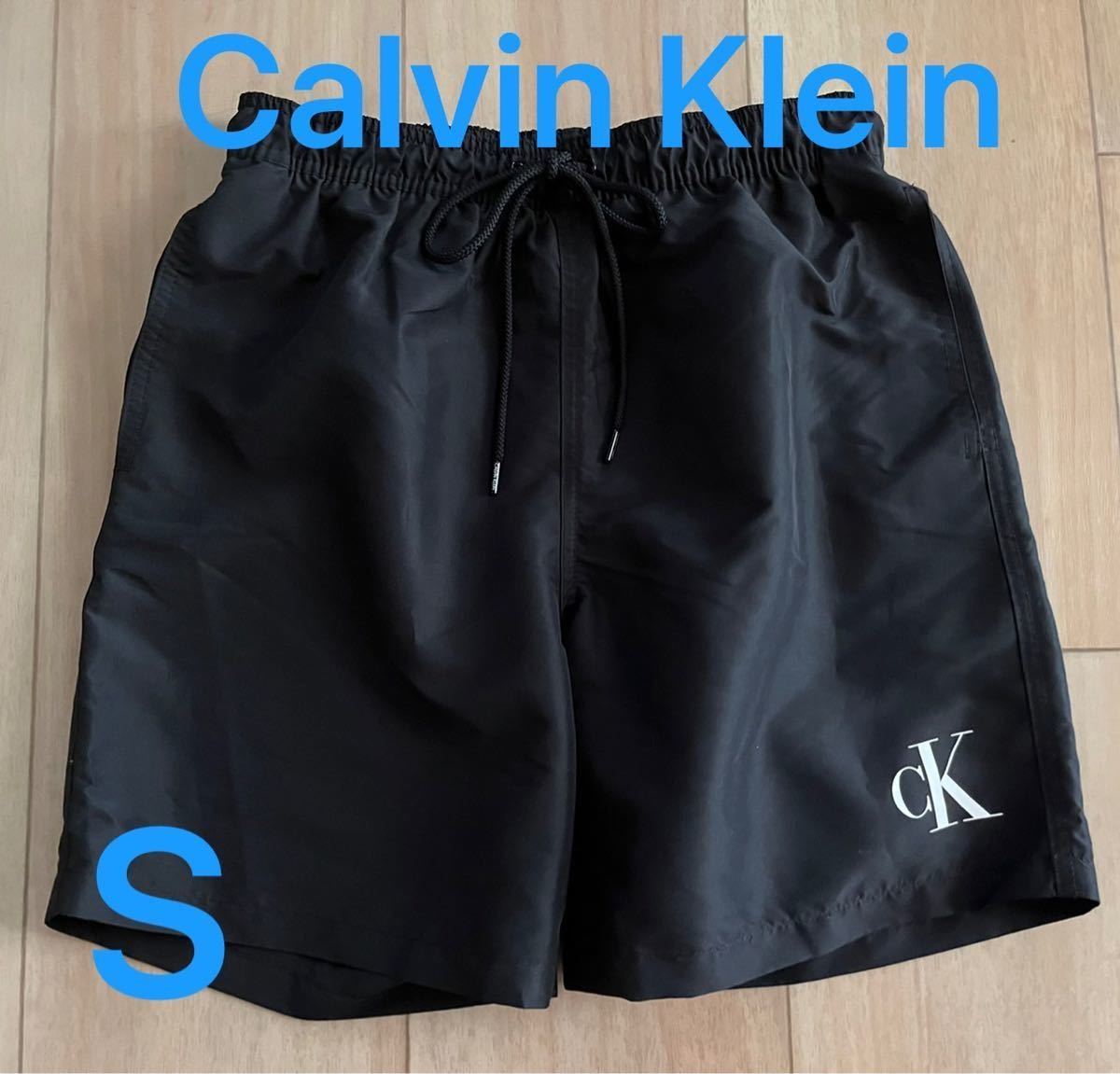 【送料無料】新品■Calvin Klein カルバンクライン メンズ 水着 S サイズ ショートパンツ スイムウエアー 黒_画像1