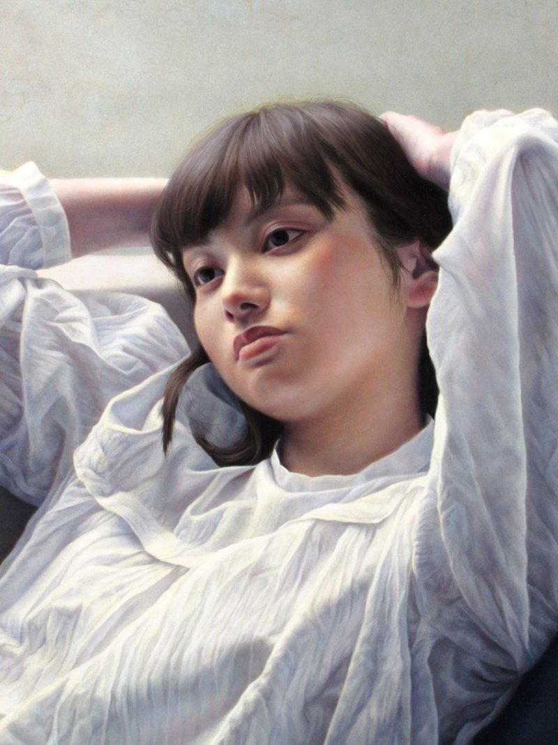 GINZA絵画館】冨所龍人 油絵15号「白い朝」リアリズム人気作家 GINZA絵画館】冨所龍人 油絵15号「白い朝」リアリズム人気作家