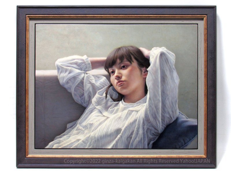 GINZA絵画館】冨所龍人 油絵15号「白い朝」リアリズム人気作家 GINZA絵画館】冨所龍人 油絵15号「白い朝」リアリズム人気作家