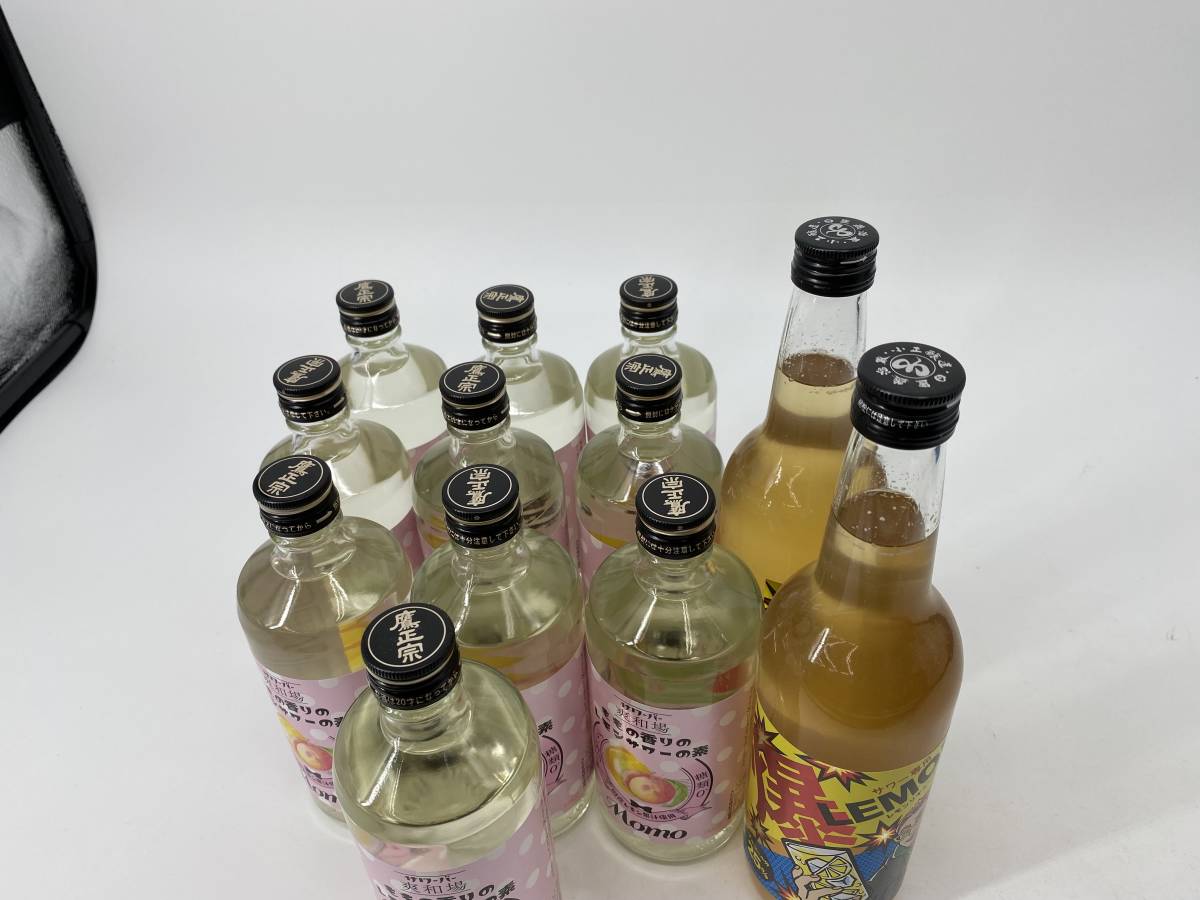 【1円～】E-5 ももの香りのレモンサワーの素 500ml×10・サワー専用 爆 600ml×2 12本セット E70909-10【同梱不可】_画像4