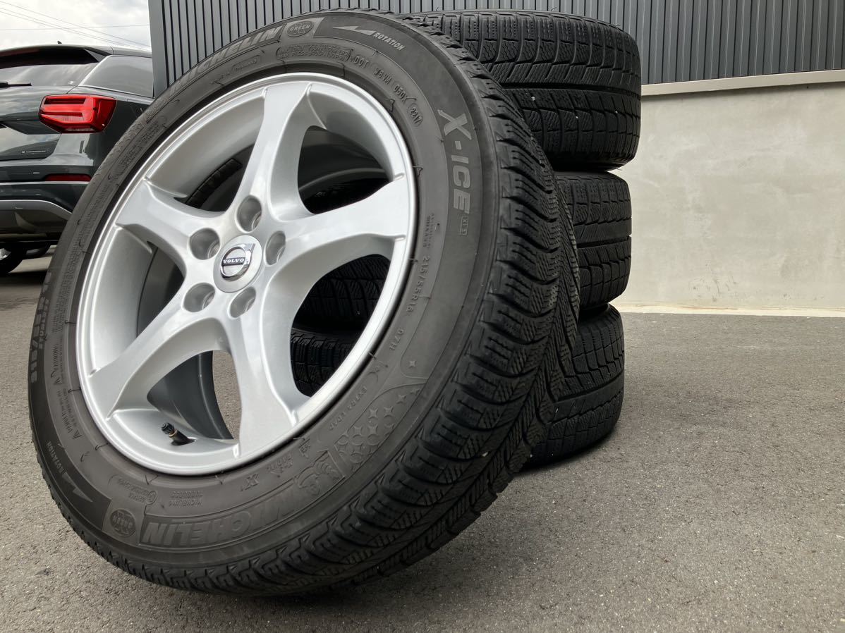 ボルボV40 V40クロスカントリー MB4154T MD4204T等 純正ホイール&スタッドレスセット 215/55R16 PCD108 オフセット50 中古_画像1