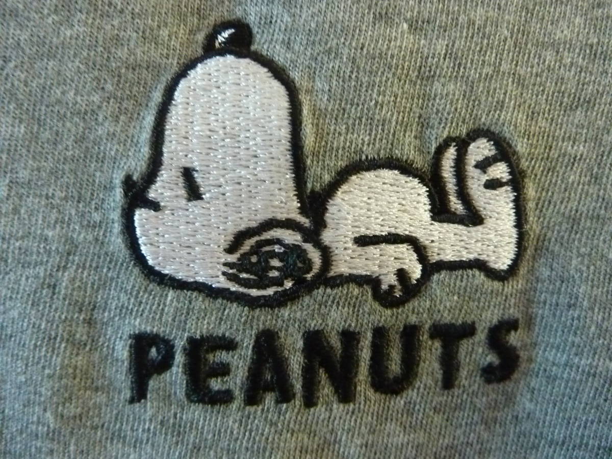 ★PEANUTS【スヌーピー】☆アップリケ付き半袖Tシャツ★グレー系★レディースサイズLL★肌触り最高☆着心地抜群★新品未使用タグ付★_画像9