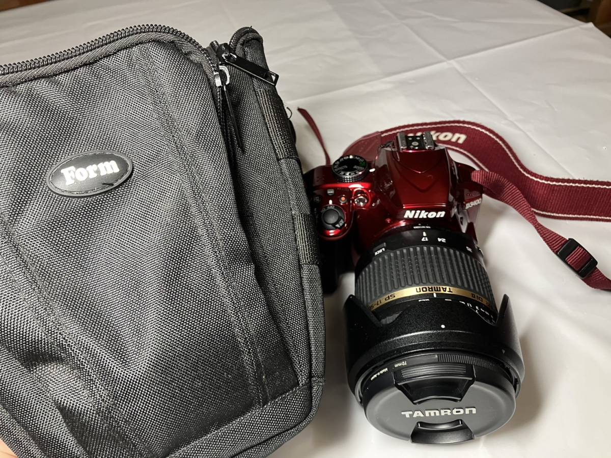 超目玉】 【中古】 ニコン Nikon D3400 レンズキット レッド 美品 一眼