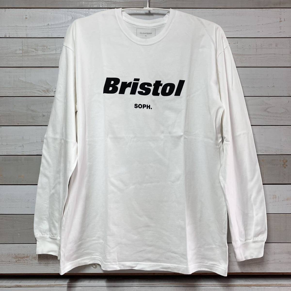 激安 SIZE XL FCRB FC REAL BRISTOL LONG SLEEVE TEE TSHIRT WHITE