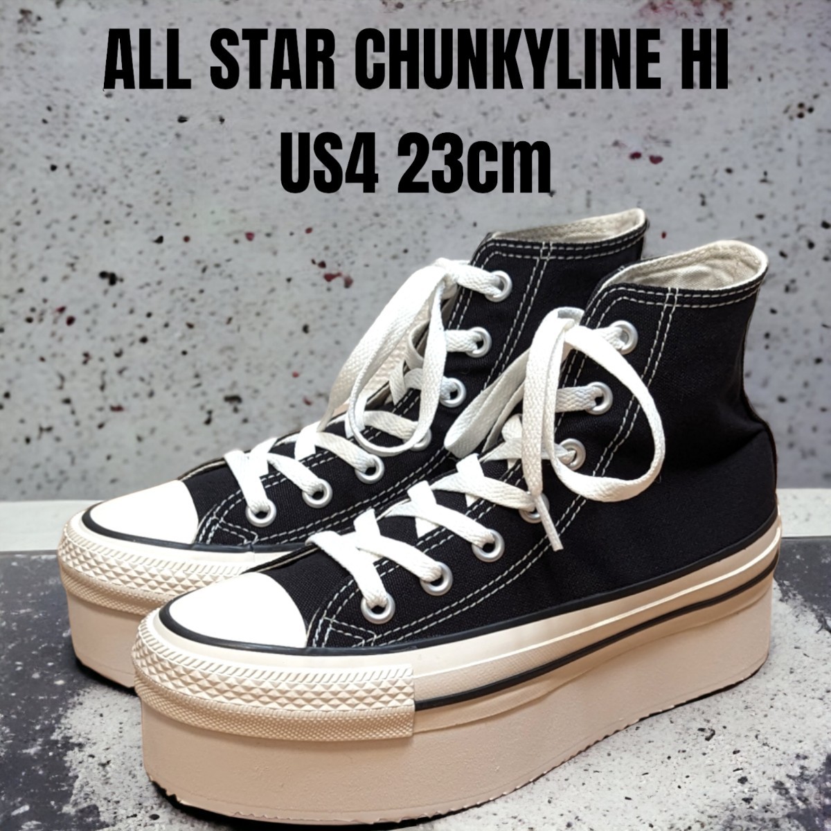 CONVERSE コンバース オールスター チャンキー 23cm 厚底スニーカー コンバースオールスター ハイカット  レディーススニーカー｜PayPayフリマ