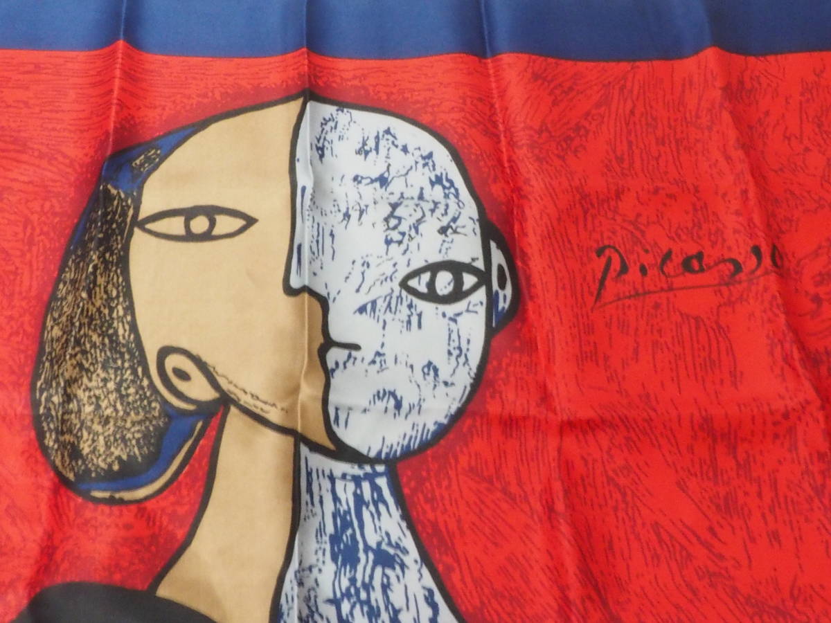  большой размер размер . ощущение. хороший ткань чувство! Европа и Америка Vintage Picasso искусство шарф 1980 годы HKS508