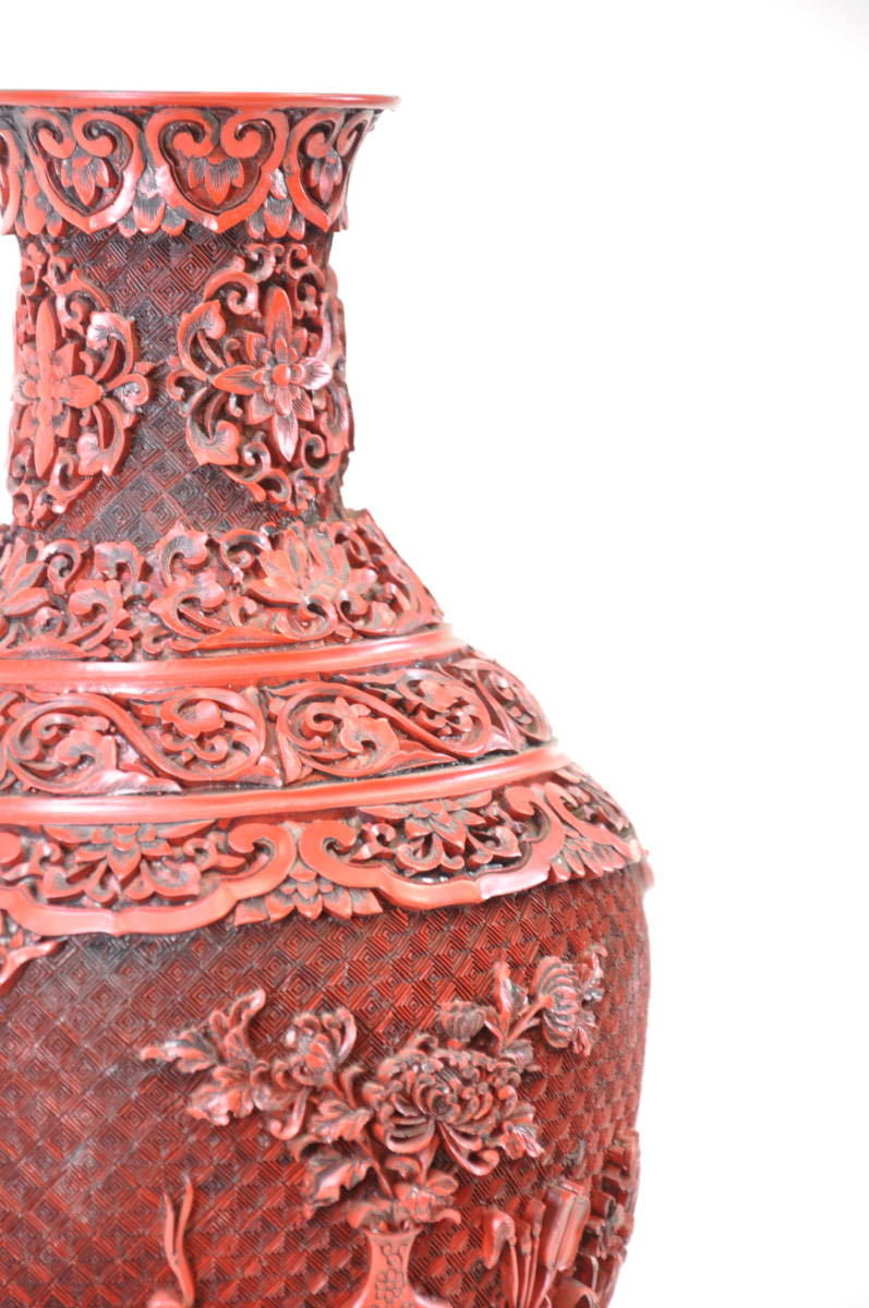 中国古玩 中国古美術 時代物 特大花瓶 37センチ　花器　花瓶　フラワーベース　エステートセール！　KKK_画像10