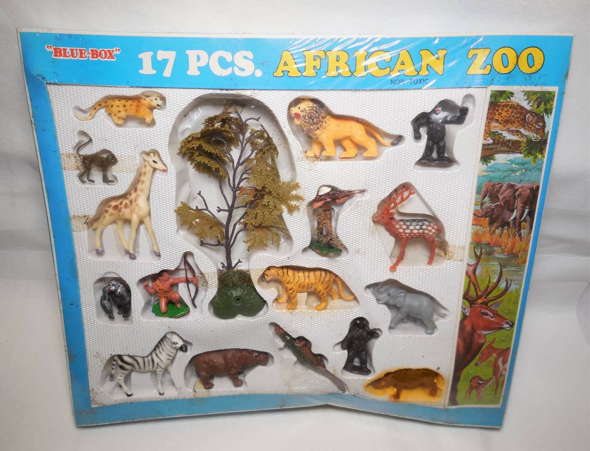 17 PCS/17 Pieces AFRICAN ZOO 動物 など フィギュア 人形 置物 BLUE-BOX シュリンク 箱入り MADE IN HONGKONG 難ありの画像4