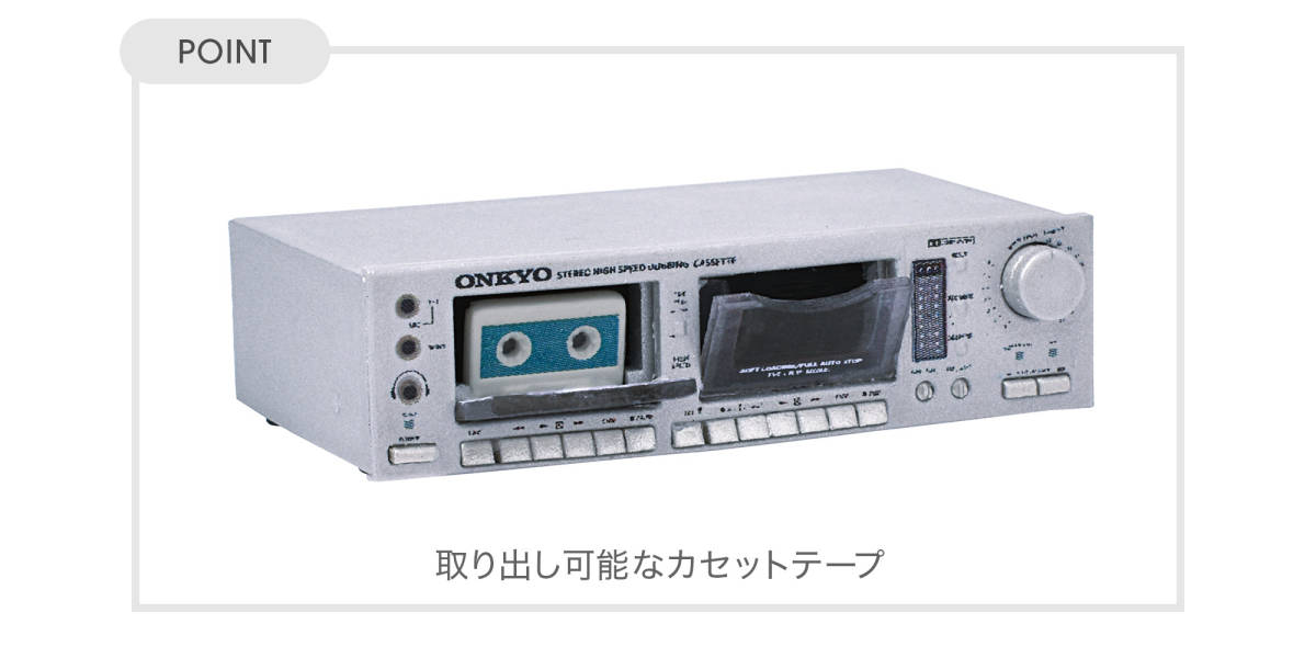 ONKYO AUDIO ミニチュアコレクション 全5種 オンキョー オーディオ フィギュア ミニコンポ レコードプレーヤー アンプ Wカセットデッキ_画像7