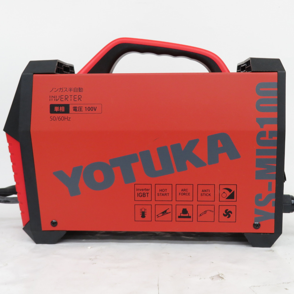 HAIGE ハイガー YOTUKA 100V ノンガス半自動 インバーター MIG溶接機 通電確認のみ YS-MIG100 中古_画像3