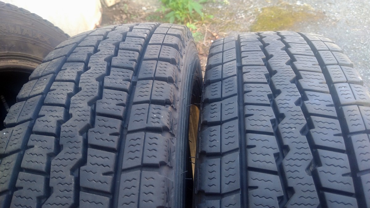 ダンロップスタッドレスSV01 155/80R14 88/86N 中古4本　サクシードプロボックス等に_画像2