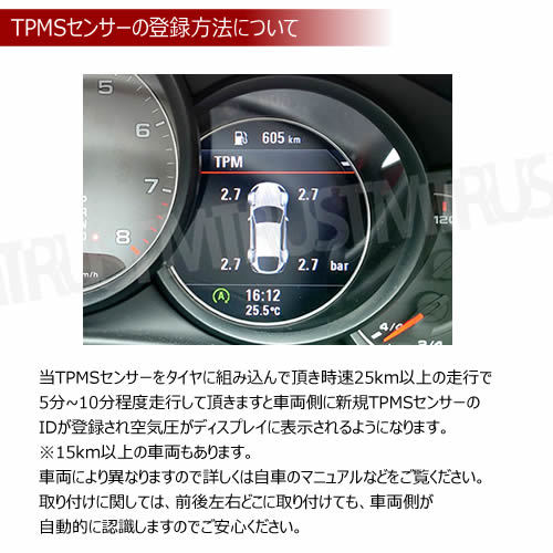 ポルシェ 718 ボクスター 対応 純正互換 TPMS センサー 空気圧 センサー 4個1セット【1年保証付】【porsche boxster 315MHz 互換品】_画像3