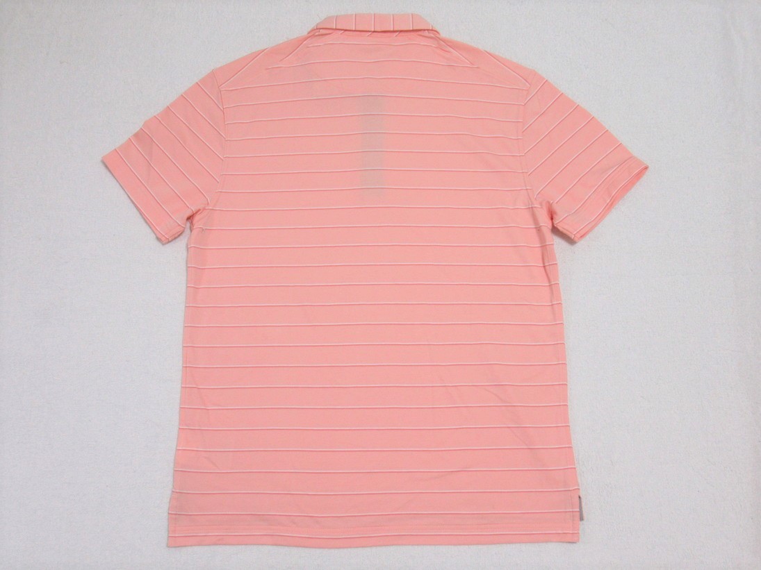 NIKE GOLF Dri-Fit ポロシャツ ピンク ストライプ L ナイキ ゴルフ プレイヤー ポロ 半そで シャツ DH0892-800_画像2