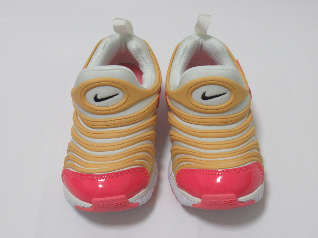 NIKE DYNAMO FREE PS Gold розовый 20cm Nike Dynamo свободный Kids туфли без застежки спортивная обувь Sale 343738-102