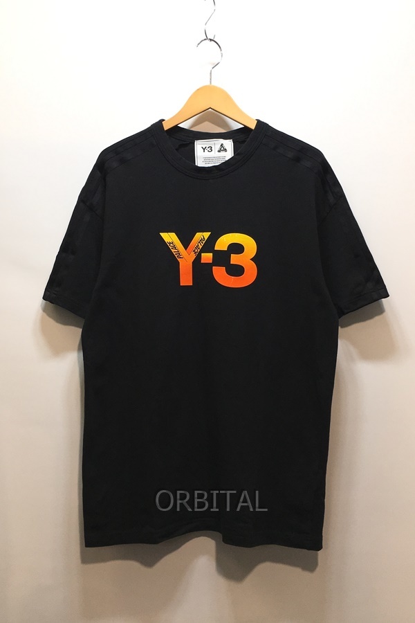 経堂) Y-3 × PALACE SKATEBOARDS ワイスリー パレス コラボ Tシャツ カットソー メンズ M アディダス ヨウジヤマモト ブラック_画像1