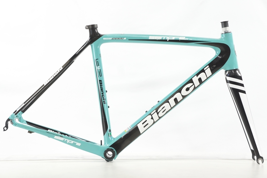 ◆◆訳アリ ビアンキ BIANCHI センプレ プロ SEMPRE PRO 2013年 カーボン ロードバイク フレーム 55サイズ キャリパー 100/130mm 700Cの画像1