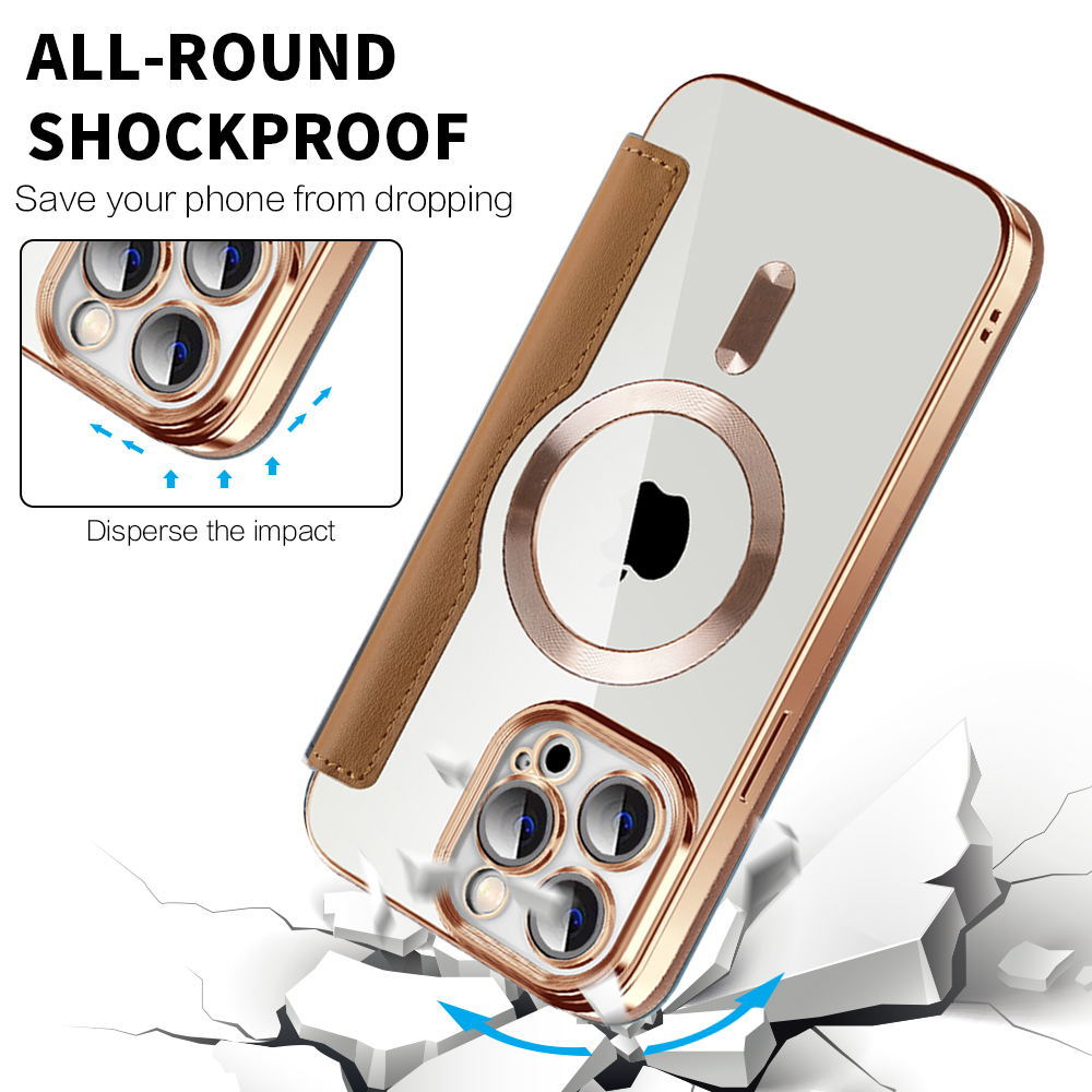 全6色 iPhone 14Pro Max ケース カメラレンズ全面保護 MagSafe対応 アイフォン 14 プロマックス カバー 手帳型カード収納 カバー 薄型 軽量_画像7