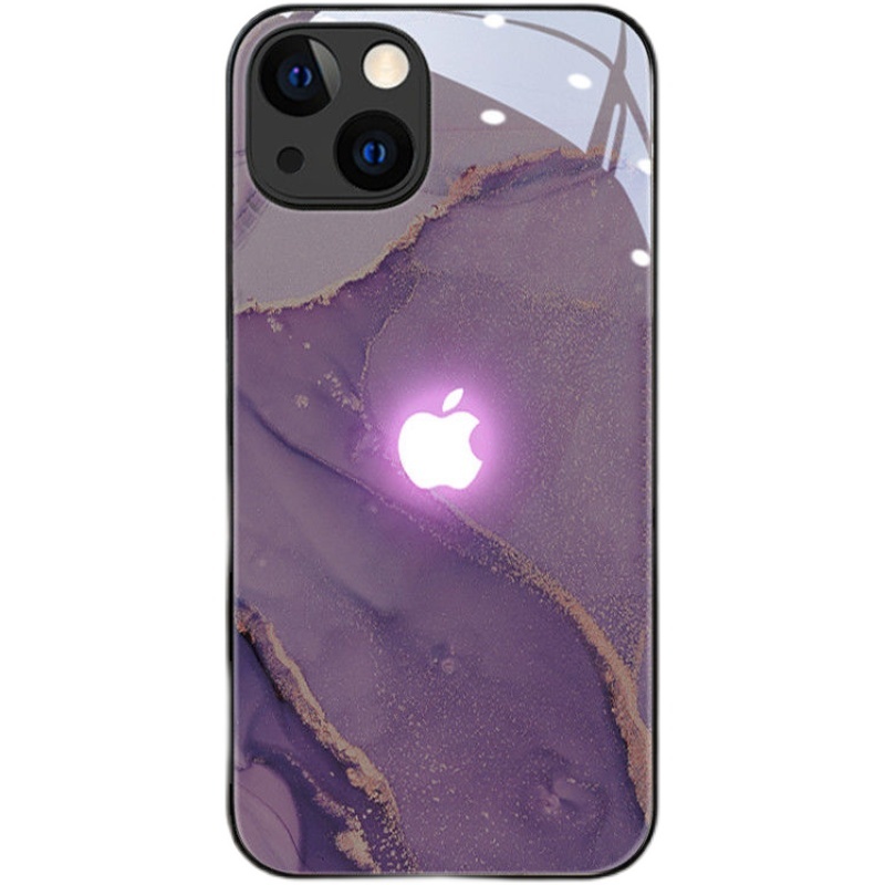  arrival shines iphone12/iphone12Pro case iPhone 12 Led Logo light shines Logo light up Logo case lighting cover strengthen glass back cover 