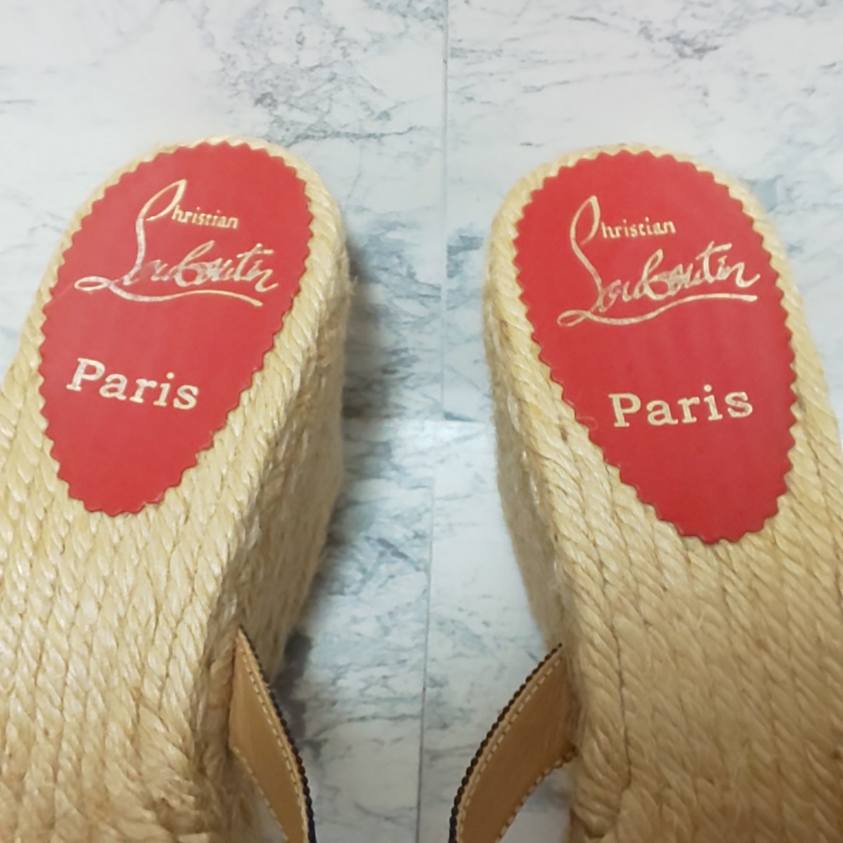 箱付】Christian Louboutin クリスチャンルブタン エスパサンダル