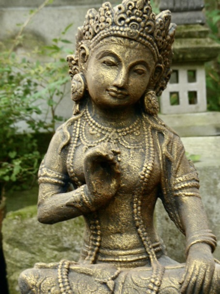 ヒンドゥーの女神デウィh54cm Dewi ヒンドゥー仏像　ガーデンオブジェ　0806_画像1