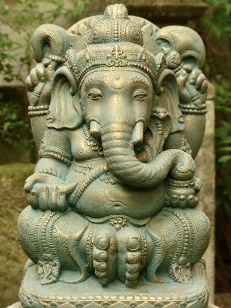 どっしりガネーシャ h44.5cm 幸福の神　福の神　ヒンドゥー仏像 0802a_画像1