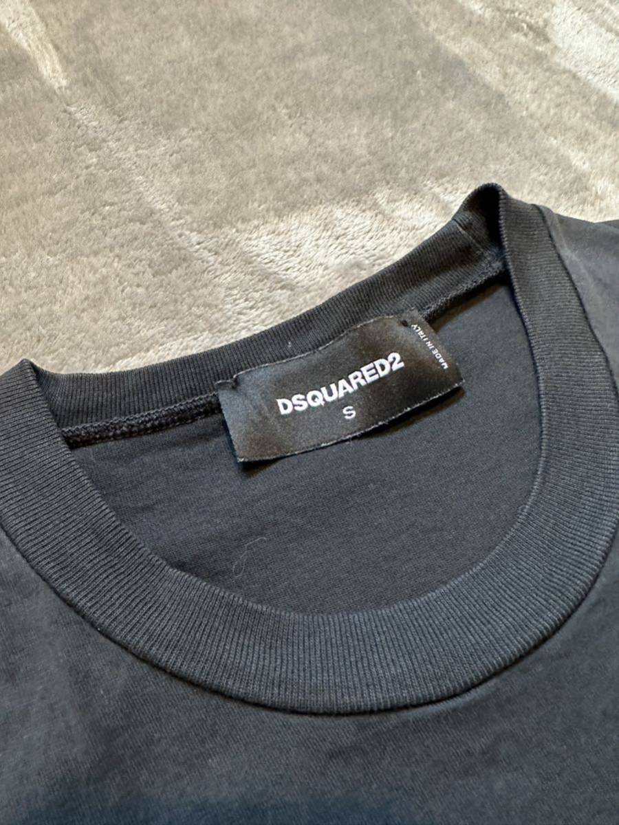 DSQUARED2 Tシャツ Sサイズ ディースクエアード 正規品 美品 ブラック 黒 半袖_画像3