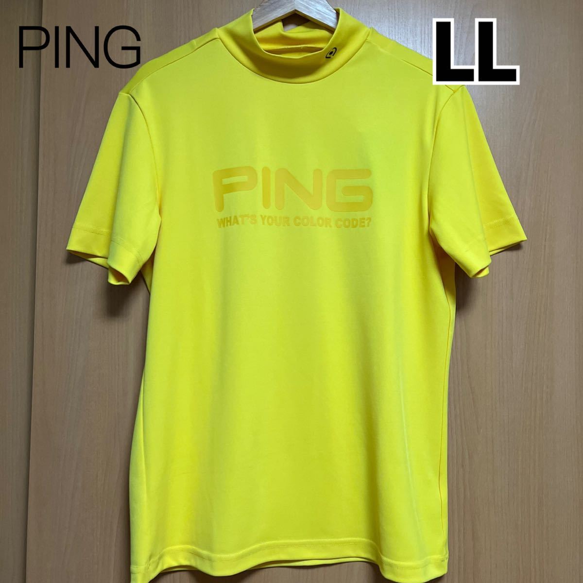 ping ピン　ハイネックシャツUV・冷感・吸水速乾 メンズ　LL イエロー