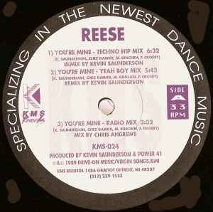 Reese / You're Mine　デトロイト重鎮Kevin SaundersonがReese名義でリリースした89年作品！色褪せない魅力を放つクラシック_画像1