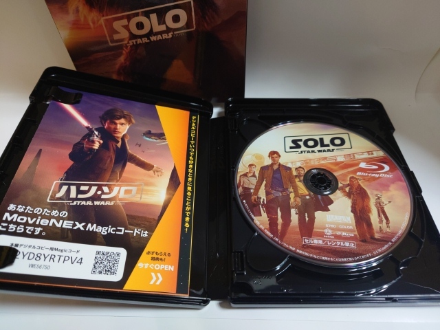 A-0675　中古品◇Blu-ray　STARWARS　スター・ウォーズ・ストーリー MovieNEX　SOLO　ハン・ソロ　初回盤　3枚組　セル品_画像4