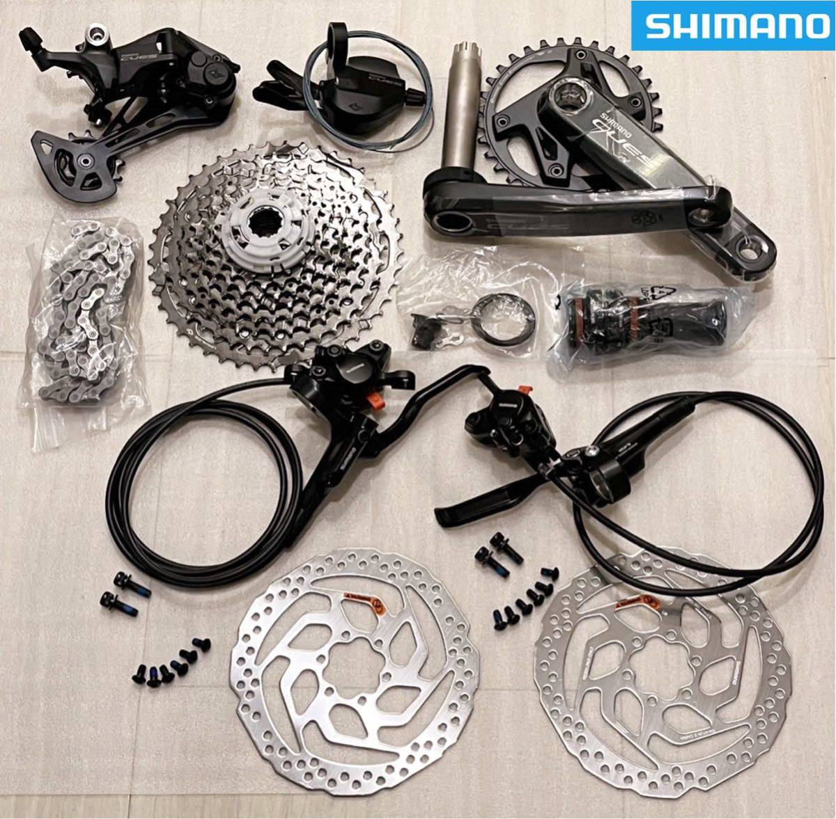 新発売の 新品Shimano 11速 コンポーネント+油圧ディスクブレーキセット パーツセット 新発売の 新品Shimano 11速 コンポーネント+油圧ディスクブレーキセット パーツセット