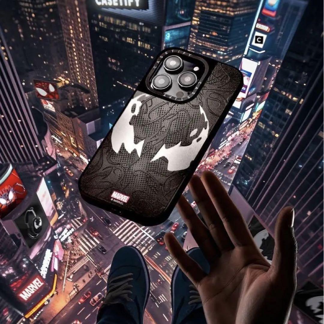 ★海外限定 CASETiFY Spider-Man スパイダーマン ケースティファイ アイフォンケース iPhone14Pro スマホケース  Venom Mask Case ヴェノム