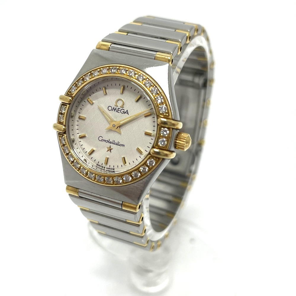 OMEGA  Omega  1367.30 ... ... бриллиантовый   кварцевый   наручные часы  SS/18K   серебристый × золотой   женский 【 подержанный товар 】