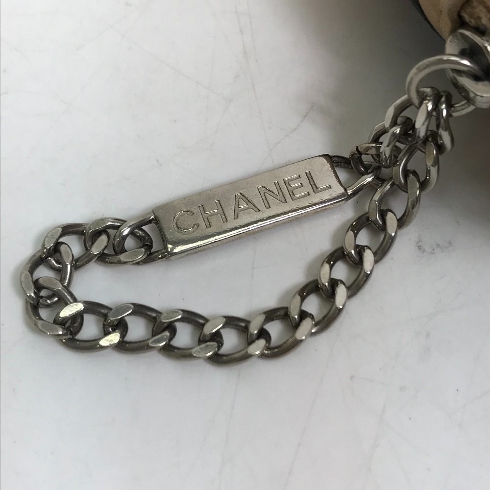 CHANEL シャネル A26732 カンボンライン CC ココマーク タバコケース ポーチ シガレットケース レザー ベージュ レディース【中古】_画像7