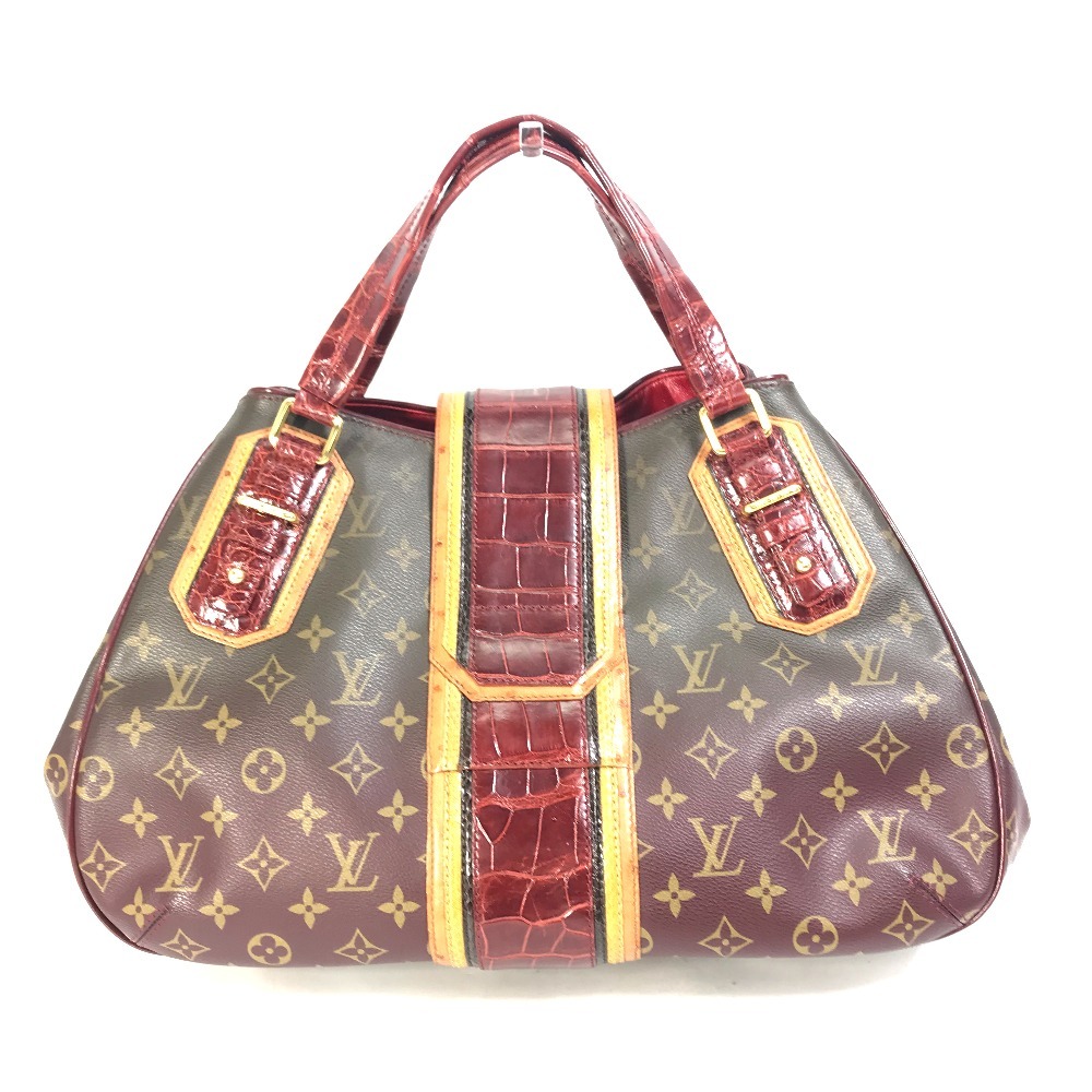 LOUIS VUITTON ルイヴィトン M95580 モノグラム ミラージュ グリート カバン ボストンバッグ ショルダーバッグ クロコダイル 【中古】_画像2