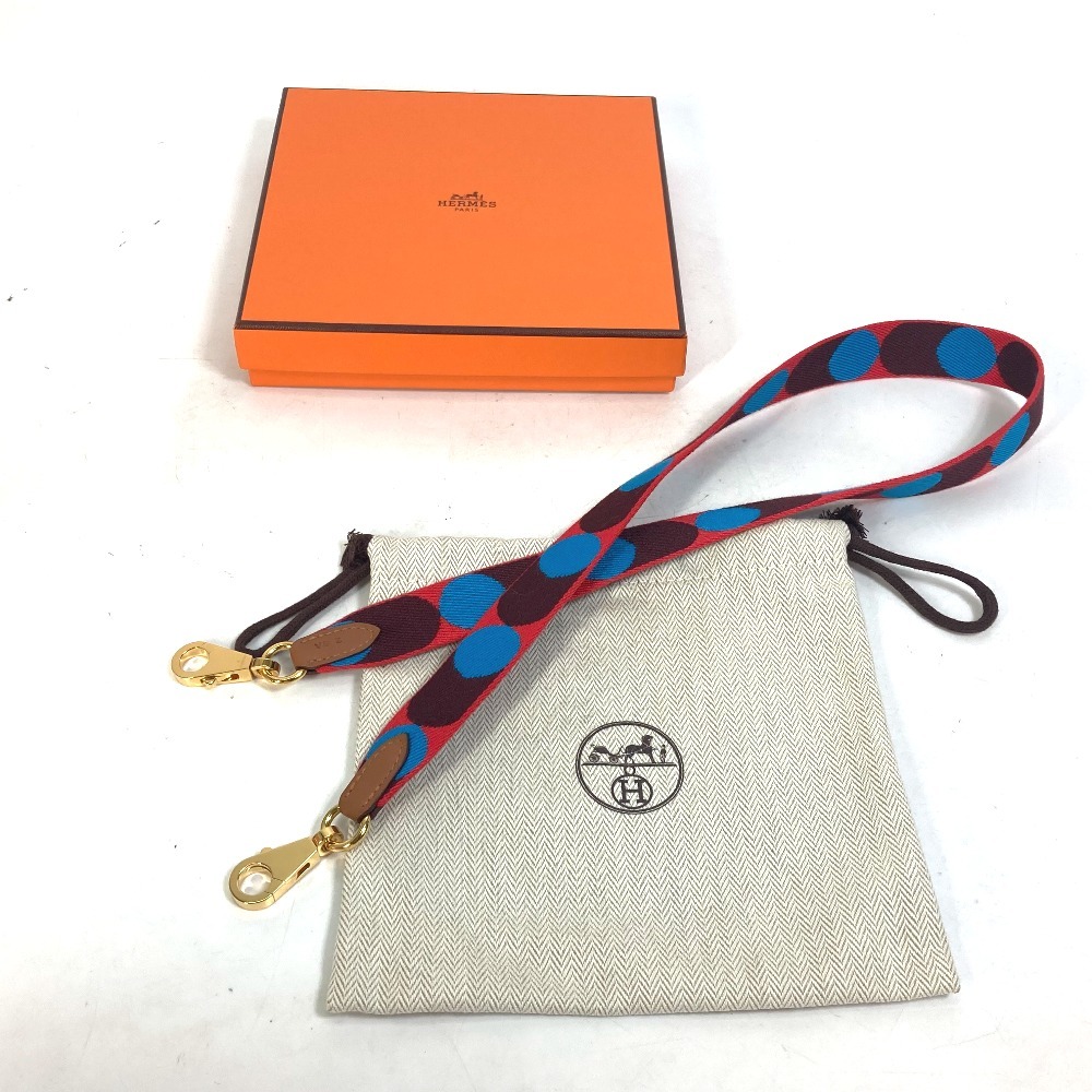 HERMES エルメス バンドリエール サングル フリッパーボール 25mm ショルダーストラップ キャンバス Z刻 ピンク レディース【中古】未使用_画像9