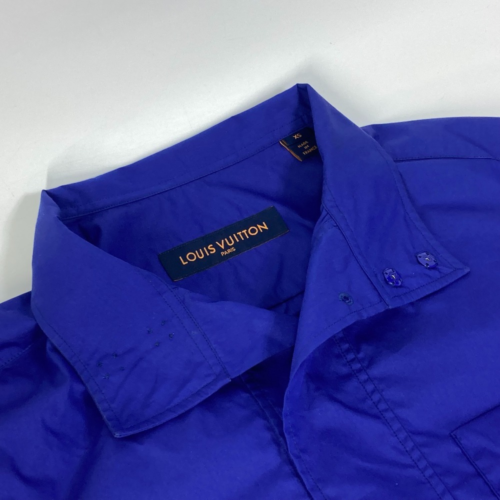 LOUIS VUITTON ルイヴィトン 22SS LVスプレッド ショートスリーブ 襟付き 半袖 ロゴ トップス アパレル 半袖シャツ ブルー メンズ【中古】