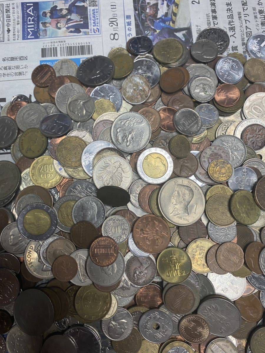 3.65kg 外国銭 硬貨 まとめて 古銭 コイン ヨーロッパ アジア アメリカ
